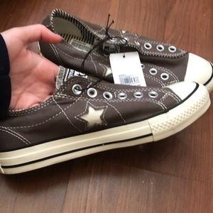 Slip on grey converse size 6-1/2.  BRAND NEW